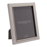 Impressions Grey Faux Wood & Silver Frames - 4x6 / 5x7 / 6x8