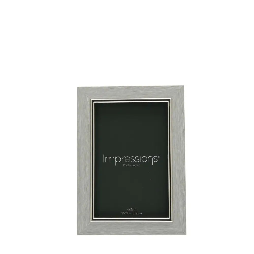 Impressions Grey Faux Wood & Silver Frames - 4x6 / 5x7 / 6x8