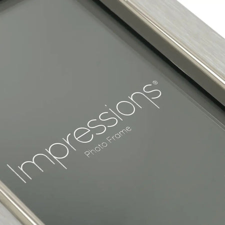 Impressions Grey Faux Wood & Silver Frames - 4x6 / 5x7 / 6x8