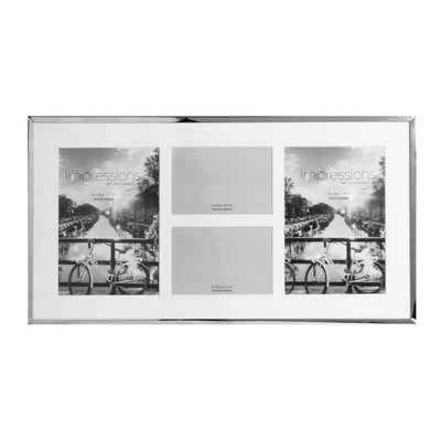 Impressions Nickel Photo Frame - 4 Apertures - Picture
