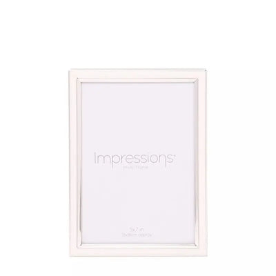Impressions Silver Plated Frame with White Epoxy - 5’’x7’’