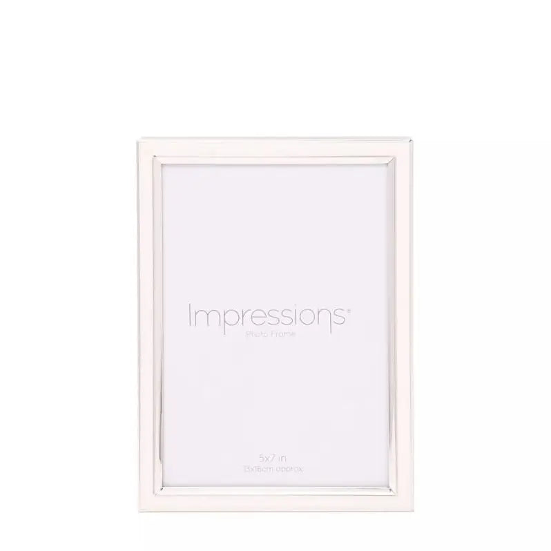 Impressions Silver Plated Frame with White Epoxy - 5’’x7’’