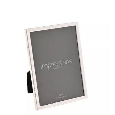 Impressions Silver Plated Thin Edge Crackled Texture Photo