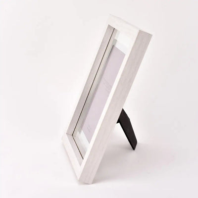 Impressions White Wooden Frame Perspex Border 4 X 6 -