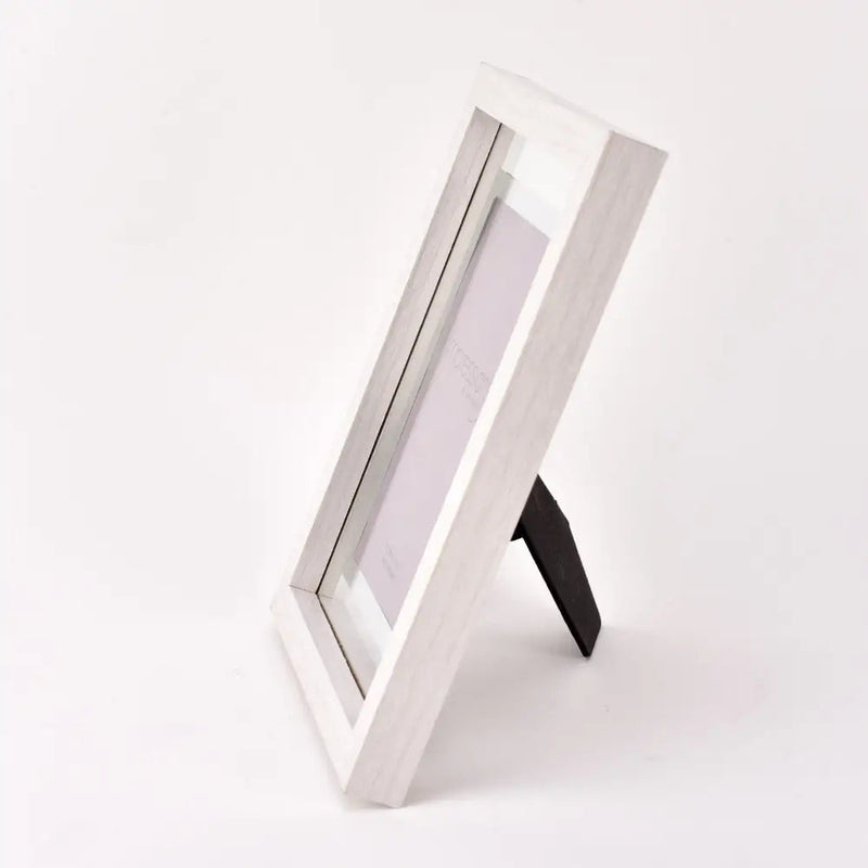 Impressions White Wooden Frame Perspex Border 4 X 6 -