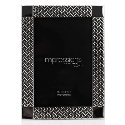 Impressions Woven Pattern Silver-Plated Frame 4 X 6 -