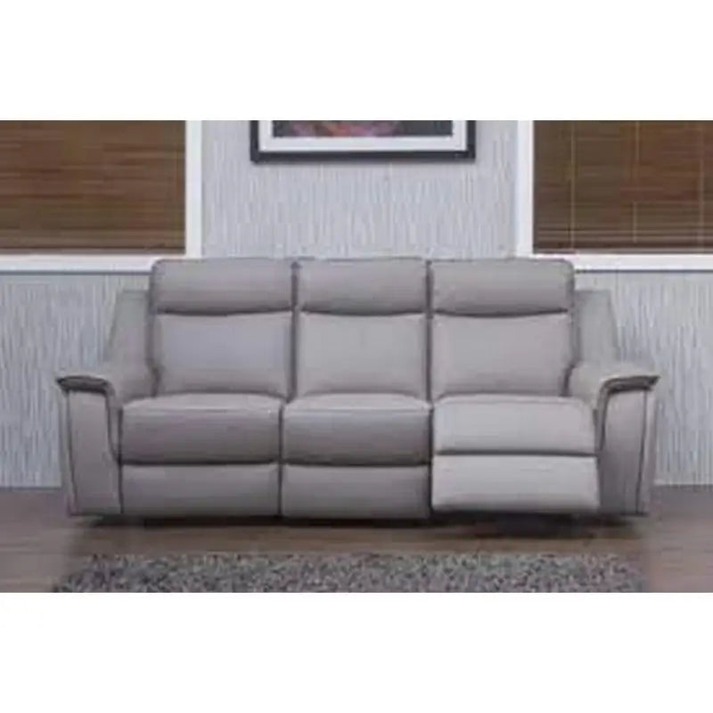 Infinite Full Leather Sofa Range - Charcoal & Taupe Grey