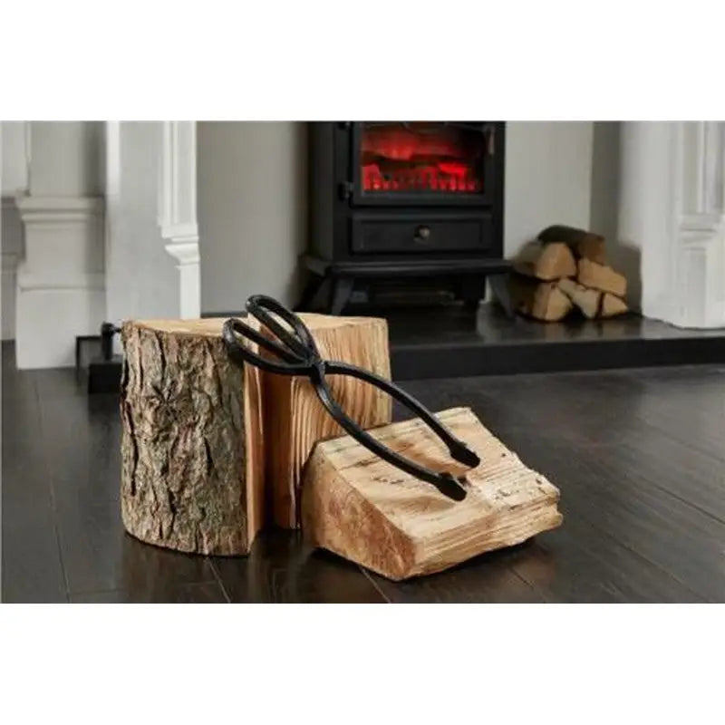 Inglenook Fire 217 Matt Black Heavy Cast Iron Scissor Tongs