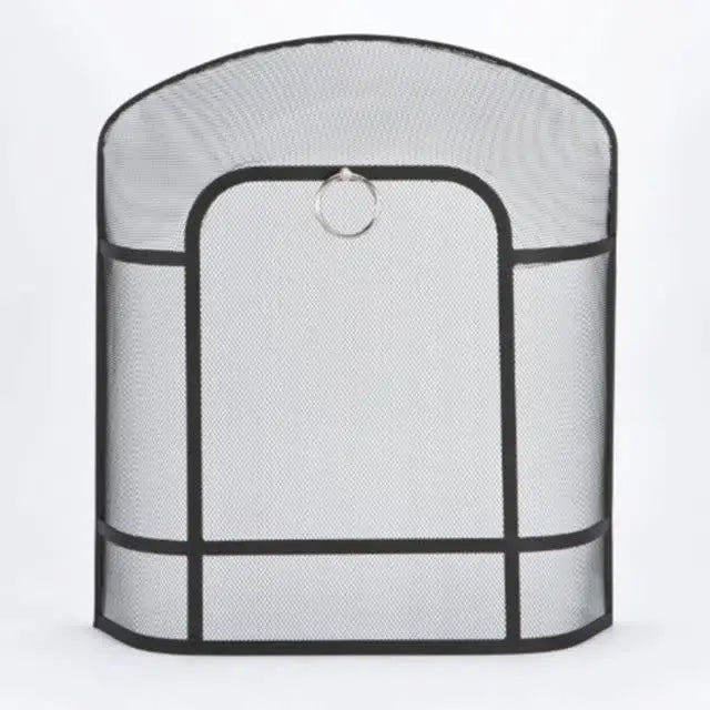 Inglenook Fire 52 Large Fireguard Black - Curved Top - 70cm