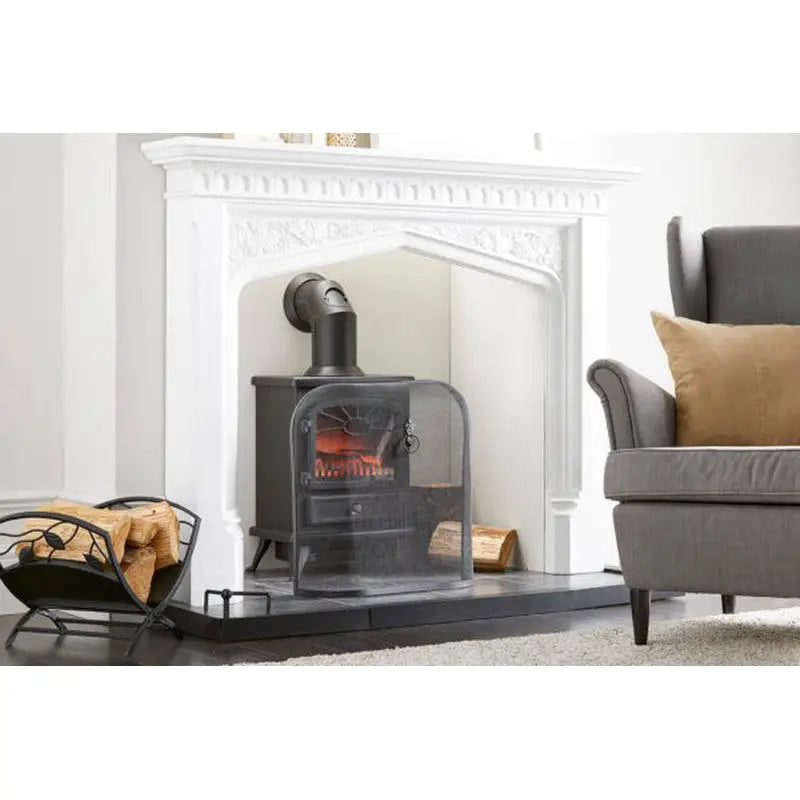 Inglenook Fire 54 Black Dome Shaped Spark Guard With Black