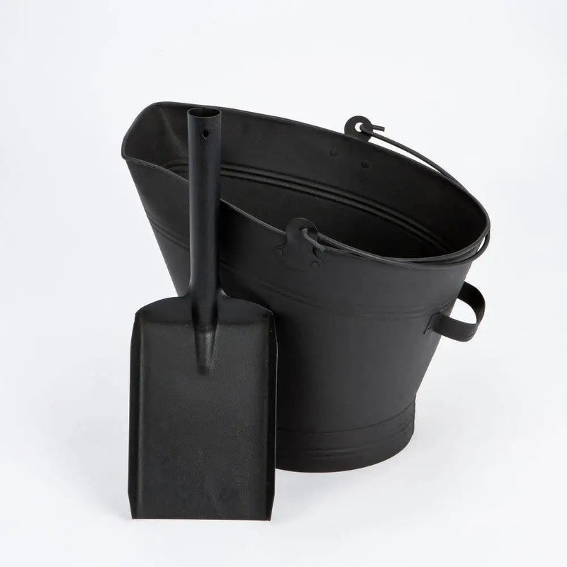 Inglenook Fire 81 Black Coal Waterloo Bucket With Shovel -