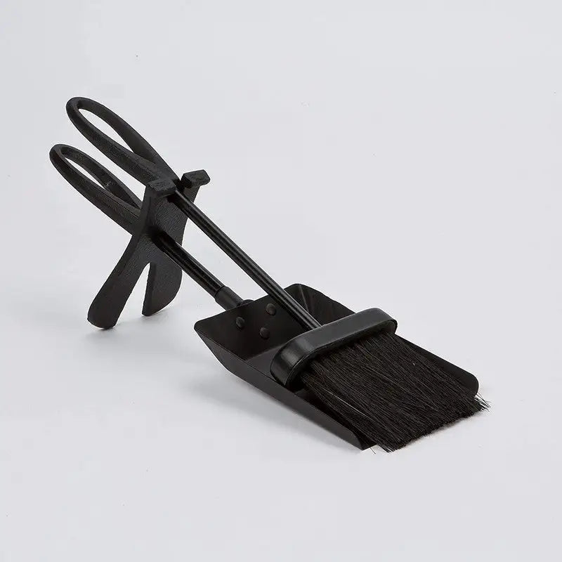 Inglenook Fire 82 Brush And Shovel Set - Black - Fireside