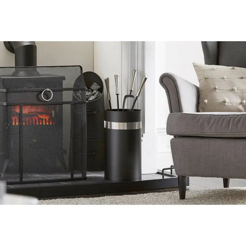 Inglenook FIRE203 Black / Pewter Finish 5pc Companion Set