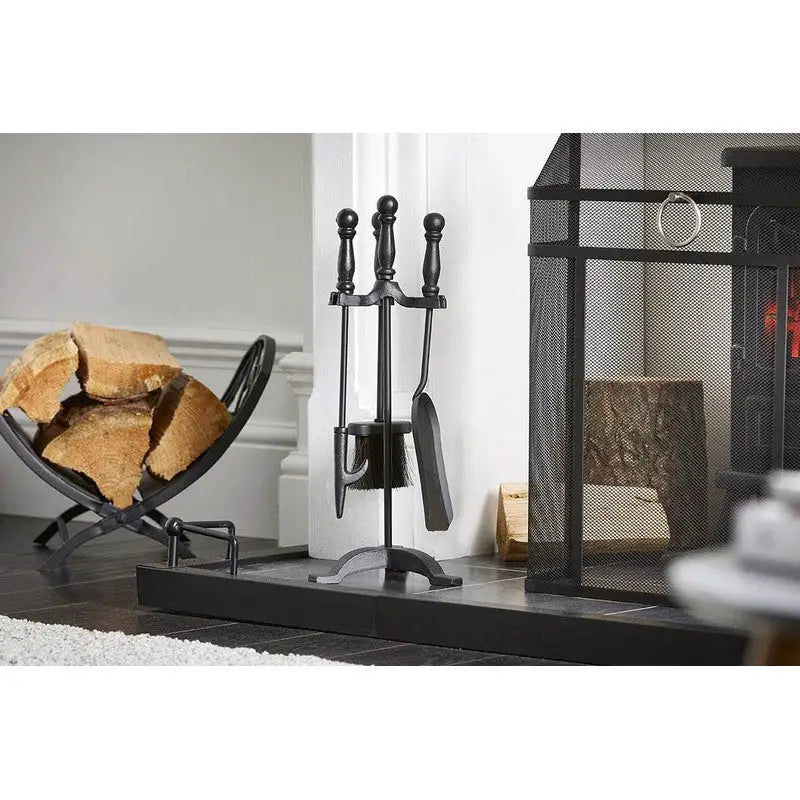 Inglenook Fire68 4-Piece Black Companion Set - Fireside