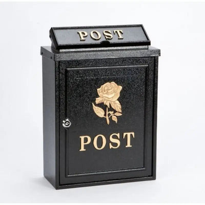 Inglenook Post25 Gold Rose Post Mail Box - postbox