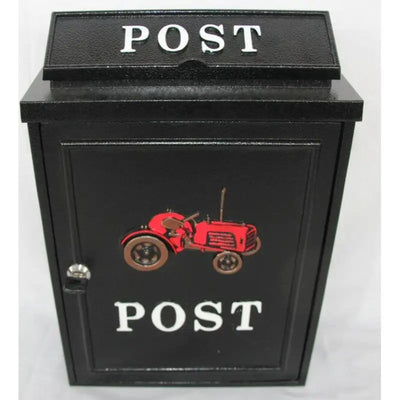 Inglenook Post50 Red Tractor Post Mail Box - Garden &