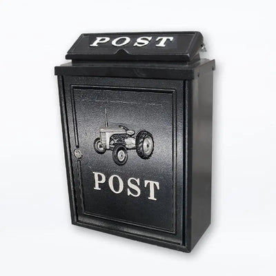 Inglenook Post66 Fergie Grey Tractor Post Mail Box - Garden