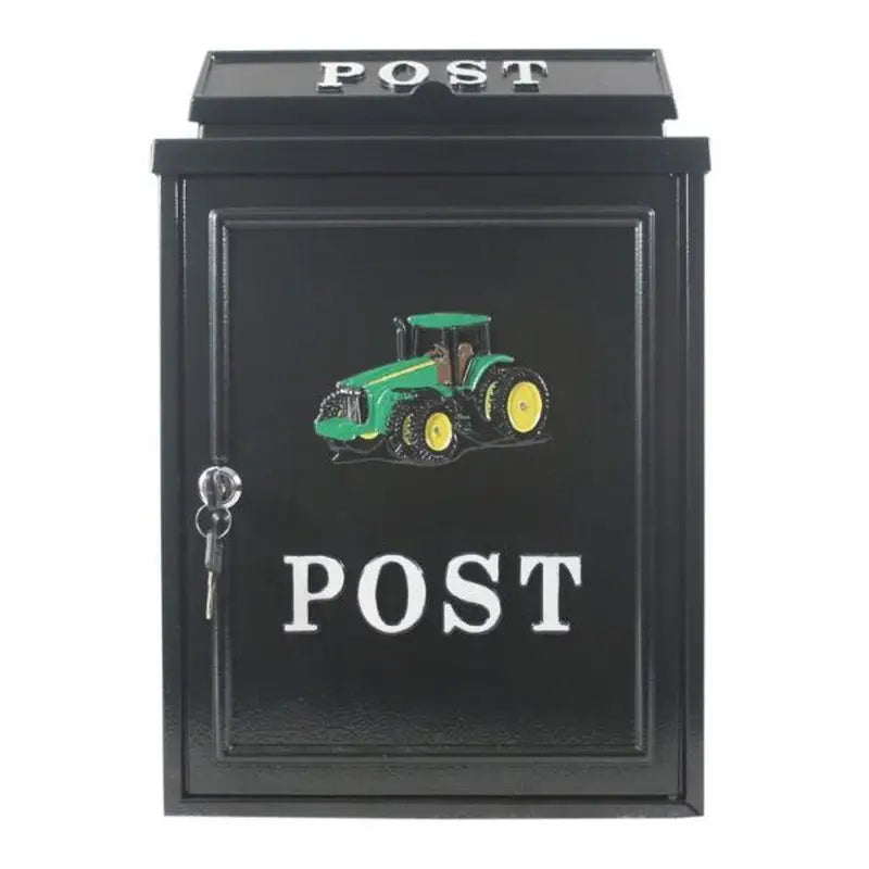 Inglenook Post99 John Deere Green Tractor Post Mail Box -