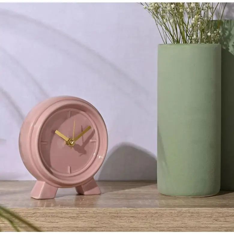 Interval Ceramic Mantle Clock - 13x14cm - Homeware >>