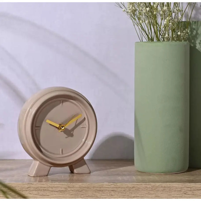Interval Ceramic Mantle Clock - 13x14cm - Homeware >>