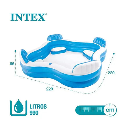 Intex Swim Center Family Lounge Paddling Pool - 90 X 90