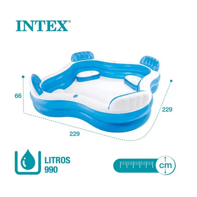 Intex Swim Center Family Lounge Paddling Pool - 90 X 90