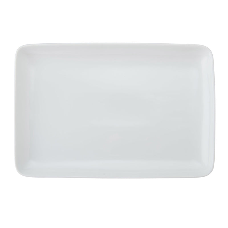 Mikasa Chalk Rectangle Porcelain Serving Platter, White, 33cm