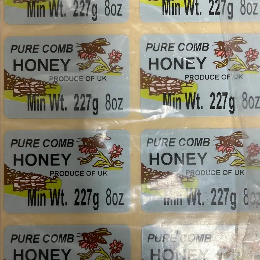 Irish Pure Comb Honey Labels 100pk 227g / 8oz - (Bee Keeping