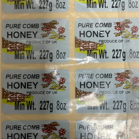 Irish Pure Comb Honey Labels 100pk 227g / 8oz - (Bee Keeping