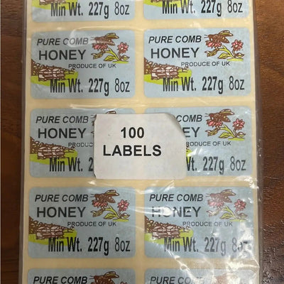 Irish Pure Comb Honey Labels 100pk 227g / 8oz - (Bee Keeping