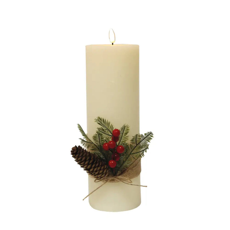 Ivory LED Candle - Available in 4 Sizes - 10 x 30cm -