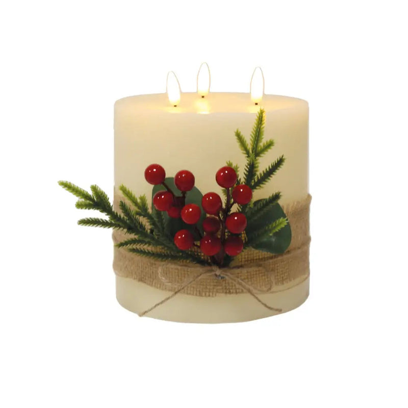 Ivory LED Candle - Available in 4 Sizes - 15 x 15cm -