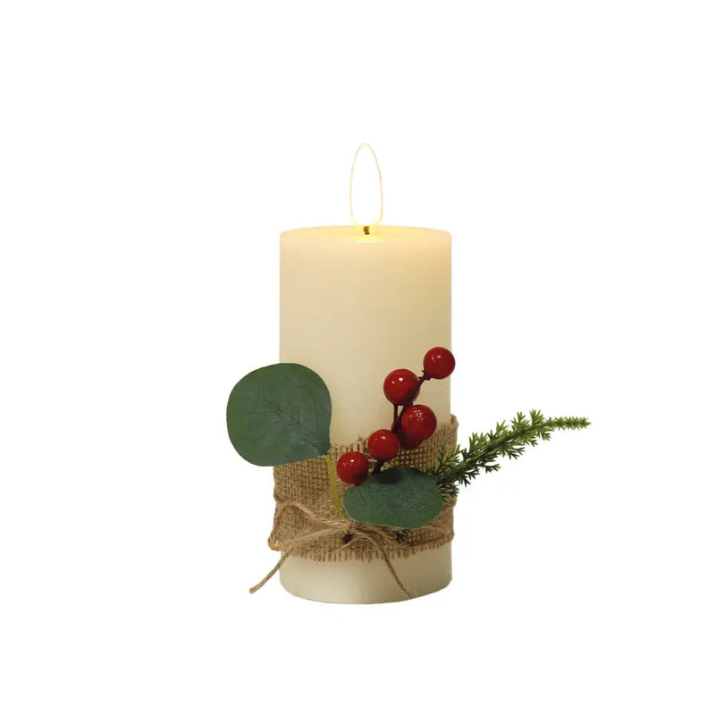 Ivory LED Candle - Available in 4 Sizes - 7.5x15cm -