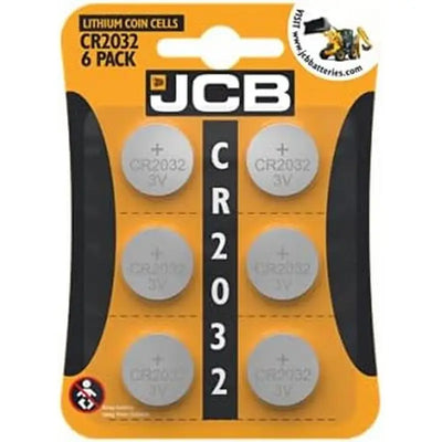 JCB CR2032 Lithium Coin Cell Battery Pack of 6 S16774 -