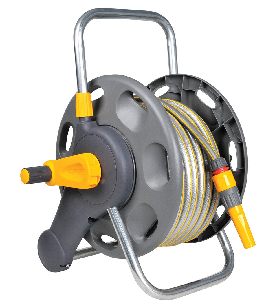Hozelock 2-In-1 60M Hose Reel With 50M (164ft) Hose & Fittings 2477