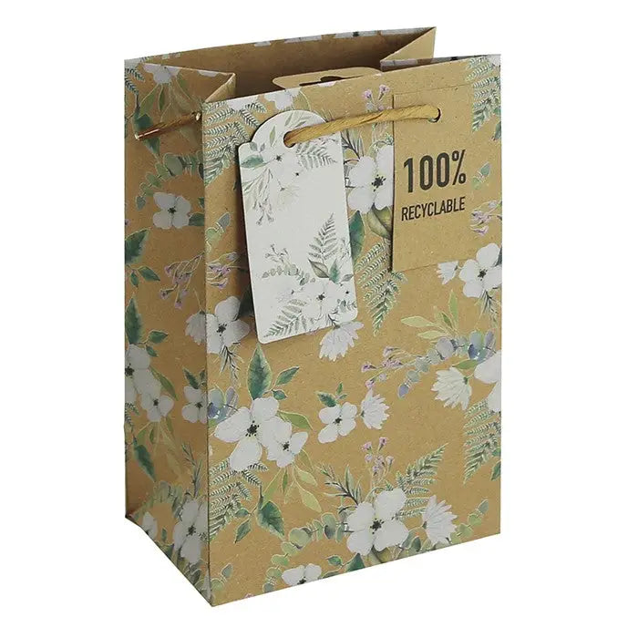 Jeff Banks Spring Floral Kraft Gift Bag - Assorted - Medium