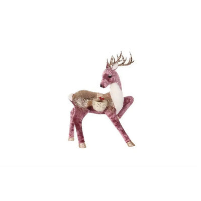 Jingles 39cm Purple Posing Deer - Christmas