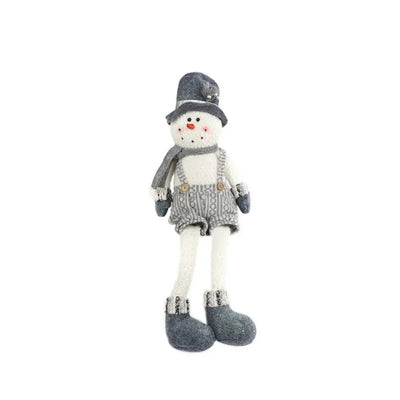 Jingles 70cm Silver/Grey Sitting Snowman - Christmas
