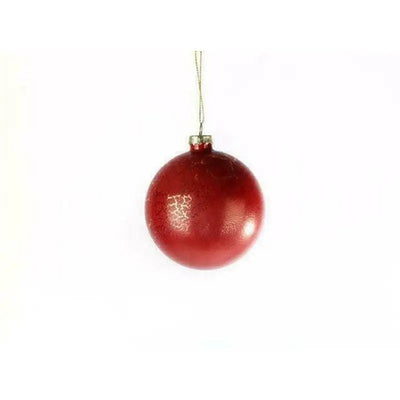 Jingles 8cm Blush Crackle Glass Bauble - Christmas