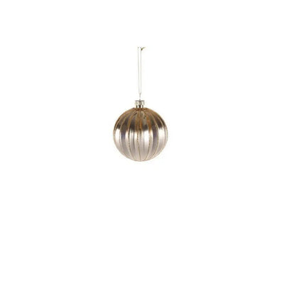 Jingles Glass Gold / Silver Ombre Bauble 8cm - Christmas