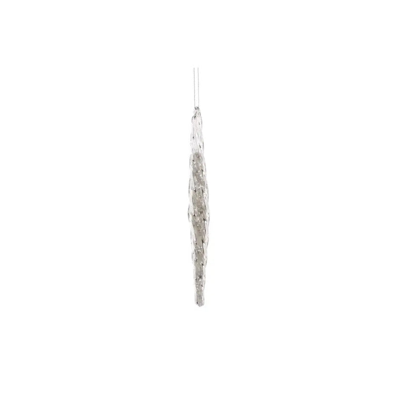 Jingles Glass Twirl and Sequin Icicle 20cm - Christmas