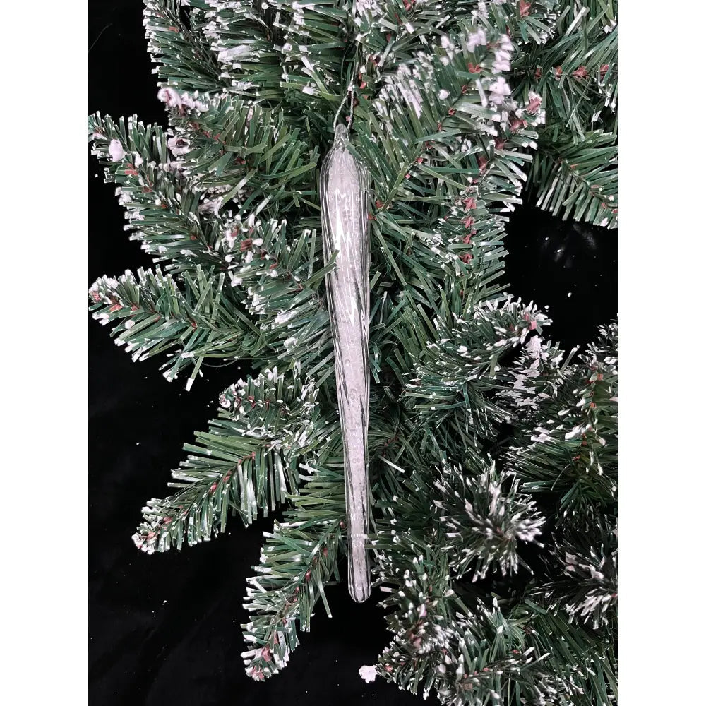 Jingles Glass Twirl and Sequin Icicle 20cm - Christmas
