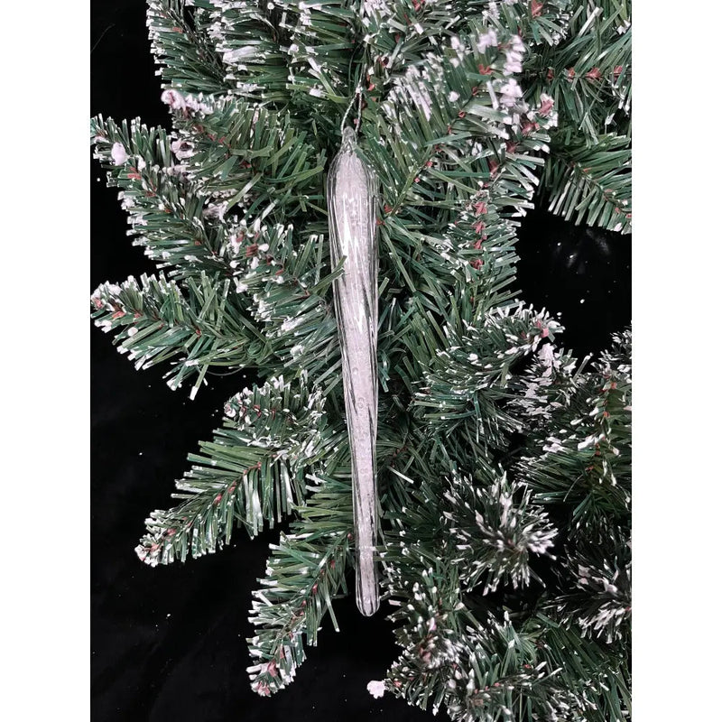 Jingles Glass Twirl and Sequin Icicle 20cm - Christmas