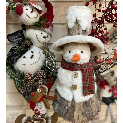Jingles Snowman Tree- In Pot 39cm - Christmas