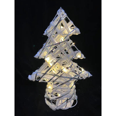 Jingles White & Silver Tree LEDs Battery Operated 30cm -