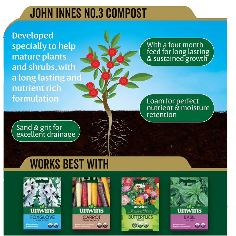John Innes No.3 Mature Plant Compost 10 Litres Pouch