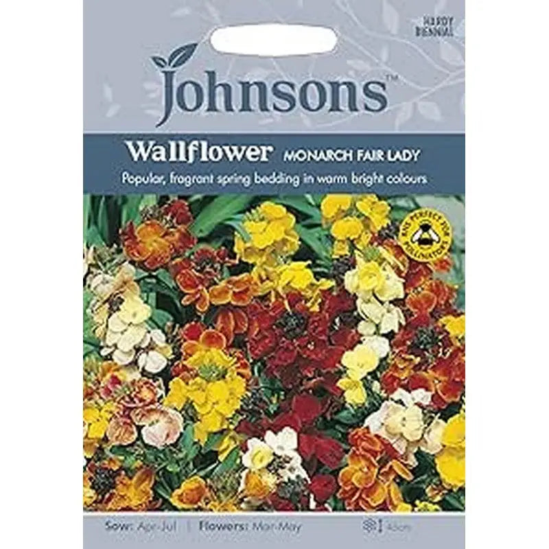 Johnsons Flower Seeds - Wallflower Monarch Fair Lady - Type