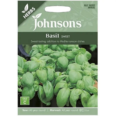 Johnston F&V Seeds - Basil Sweet - Type V - Gardening &