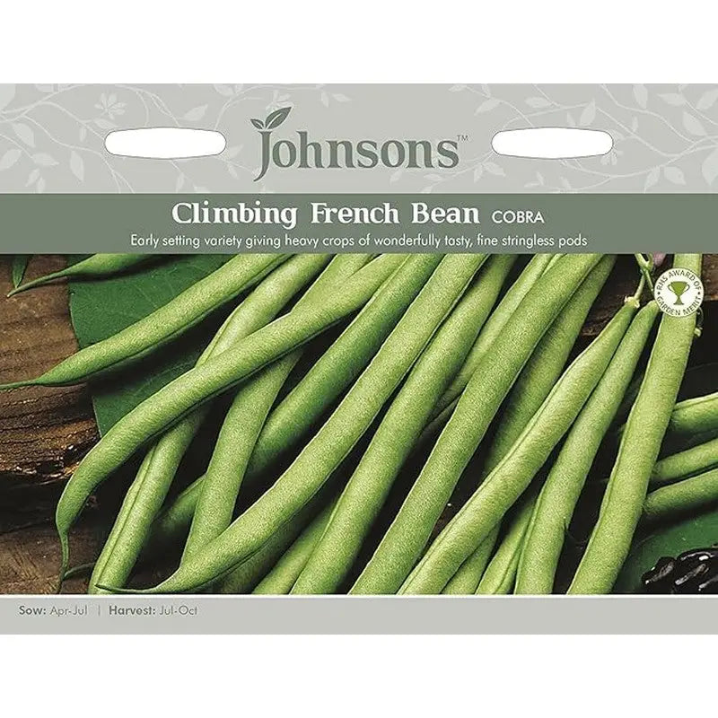 Johnston F&V Seeds - Climbing French Bean Cobra - Type V