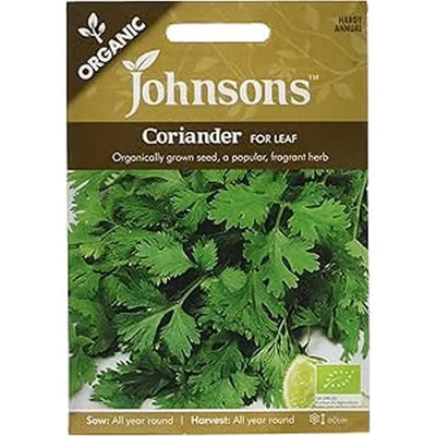 Johnston F&V Seeds - Organic Coriander Cilantro For Leaf
